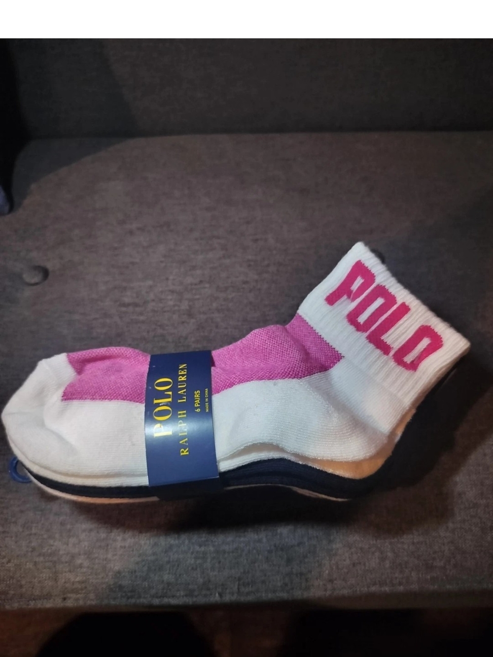 Polo Ralph Lauren 6 Pack Ankle Socks Size 9-11 Assorted Colors NWT
